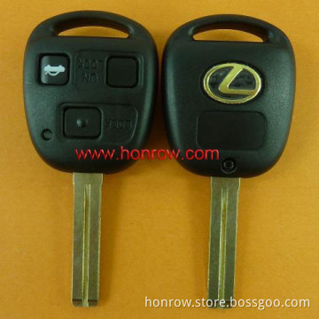Lexus 3 button remote key With 433Mhz 4D67 Chip (Short blade)/car key lock remote